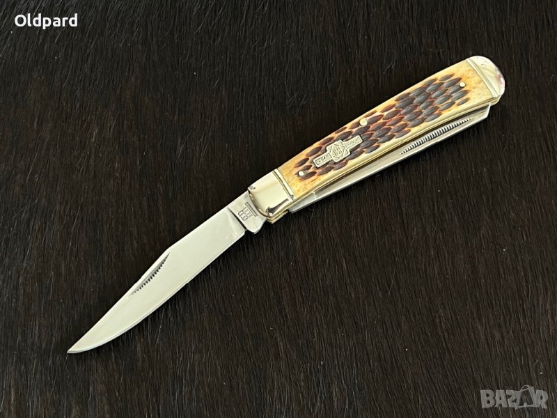 Колекционерски джобен сгъваем нож с две остриета RR Trapper Classic. (RR22034), снимка 1