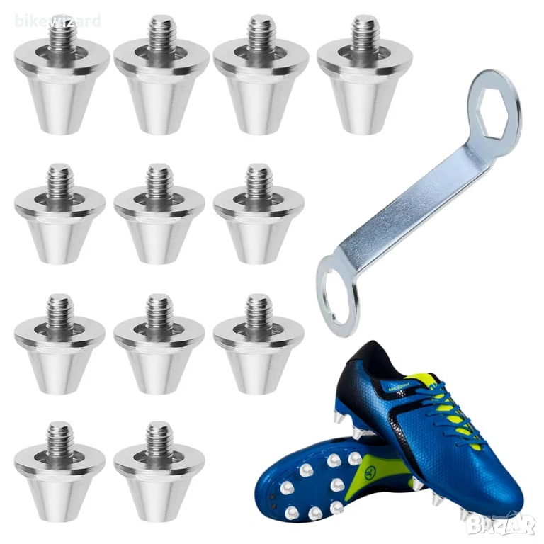 Комплект резервни шипове 12 броя за футболни обувки  11мм. и 13 мм. НОВИ, снимка 1
