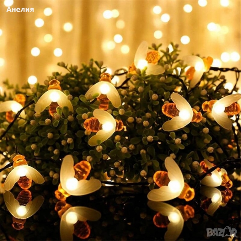 Светещи гирлянди със соларно захранвани CutesyBee SD15, снимка 1