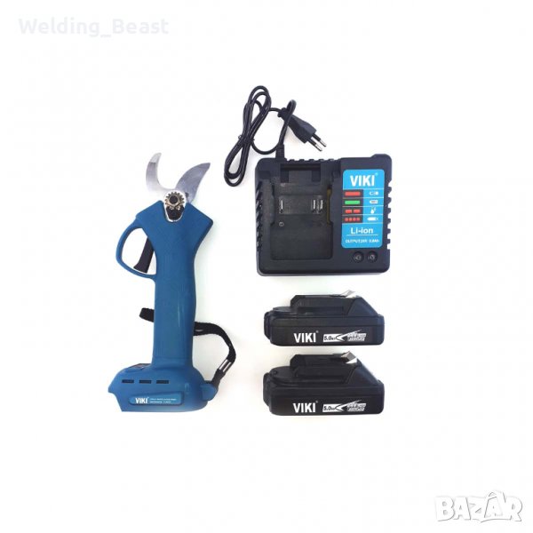 Електрическа лозарска ножица VIKI -24V/5.0AH 2 БАТЕРИИ, снимка 1