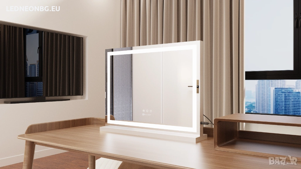 Настолно Козметично Огледало с LED осветление 580 х 450, снимка 1