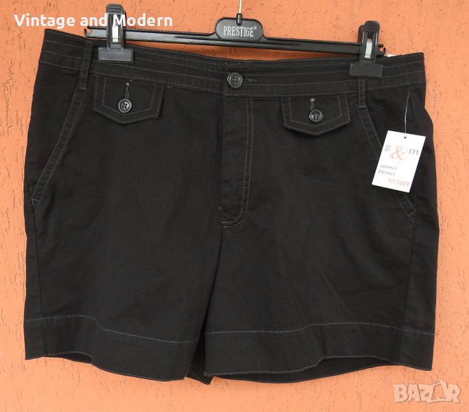 Нови дамски къси панталони шорти черни (14) (XL) (W39), снимка 1