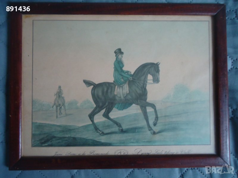 Стара литография за интериор картина снимка, снимка 1