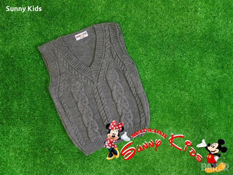 НОВ плетен елек , снимка 1