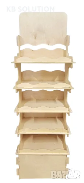 Рекламен стелаж от дърво, снимка 1