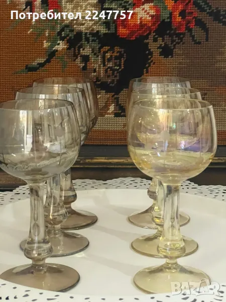 Кристален сервиз за вино/ ракия, снимка 1