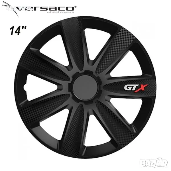 Тасове за джанти 14'' Versaco Carbon GTX - Black, снимка 1