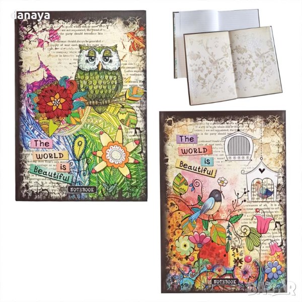 3879 Луксозна тетрадка тефтер The World Is Beautiful, 80 листа, снимка 1