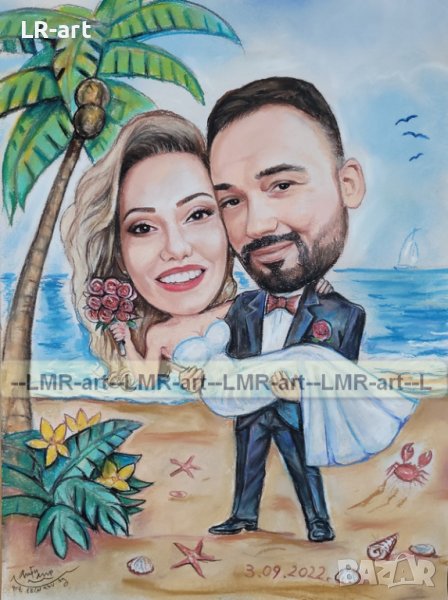 КАРИКАТУРИ по поръчка, рисувам с пастели по снимка., снимка 1