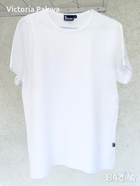 Бяла плътна тениска NO NAME унисекс, снимка 1