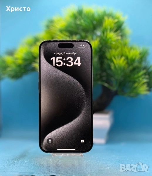 Apple iPhone 15 Pro, 1TB, 5G, Black Titanium , снимка 1