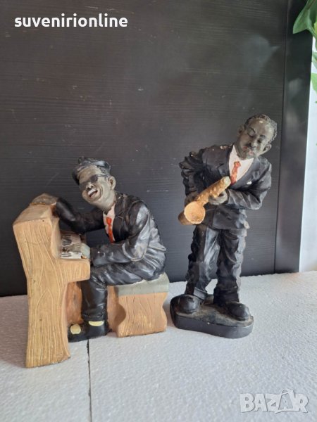 двойка статуетки африкански музиканти, снимка 1