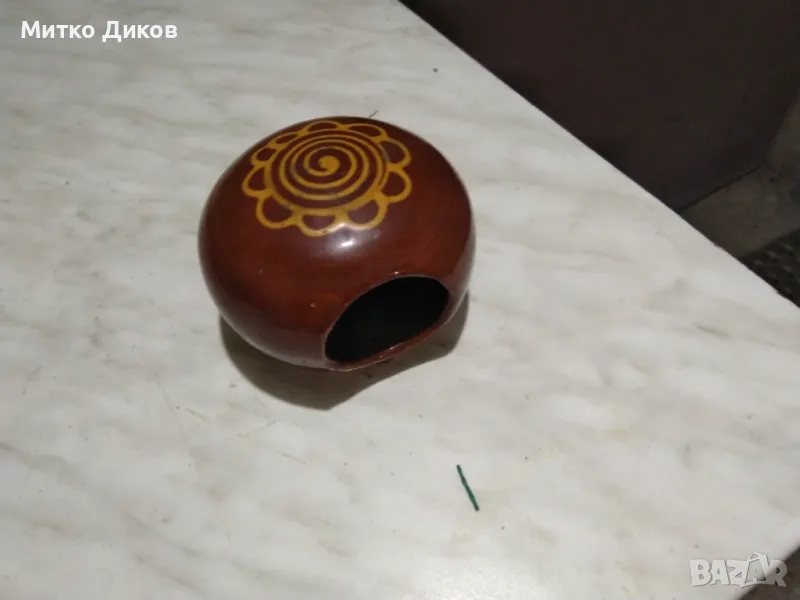 Керамична топка гърне за свещ или друго рядка от соца Н-80мм фи 105мм, снимка 1