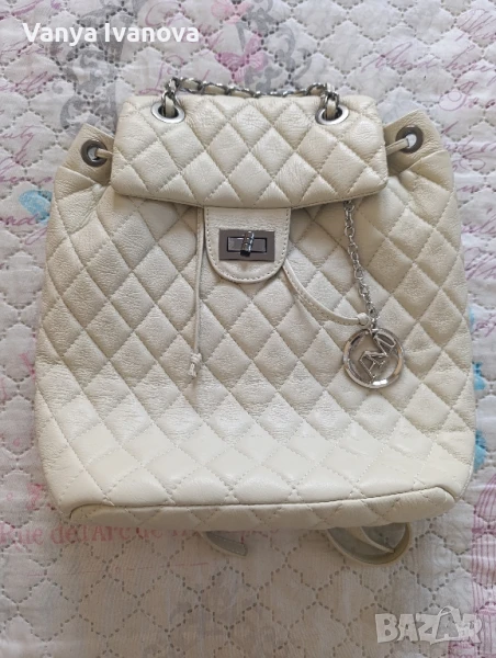 Antonia Moretti бежова раница естествена кожа, снимка 1