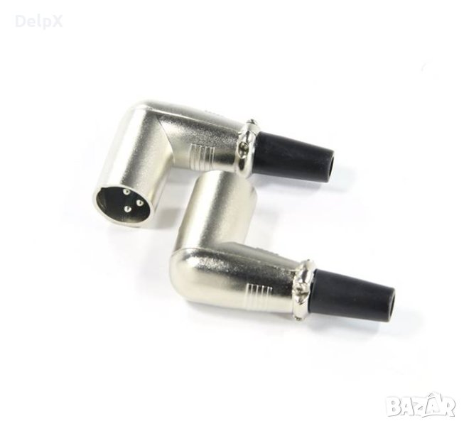 Букса ъглова за кабел метална CANON(м), снимка 1