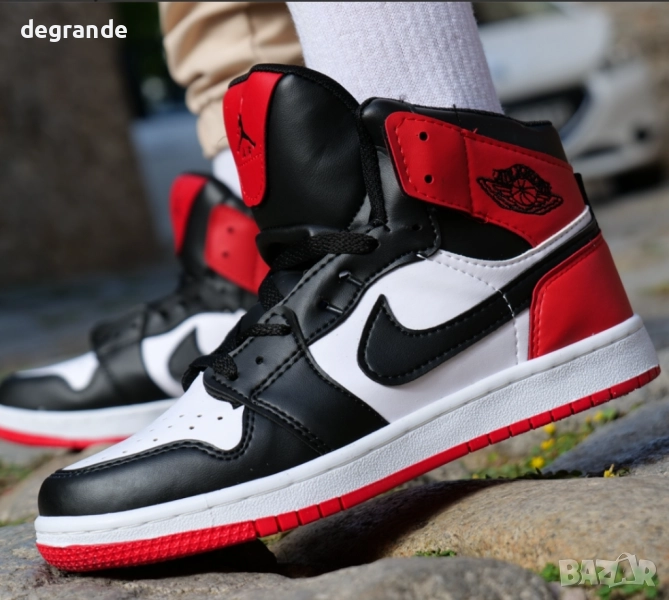 Bисоки Kецове Nike Jordan Бяло черно и червено Размери 36 37 40 41 , снимка 1
