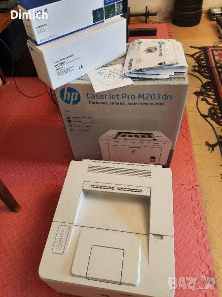 Лазерен принтер чернобял HP Laserjet Pro M203dn, снимка 1