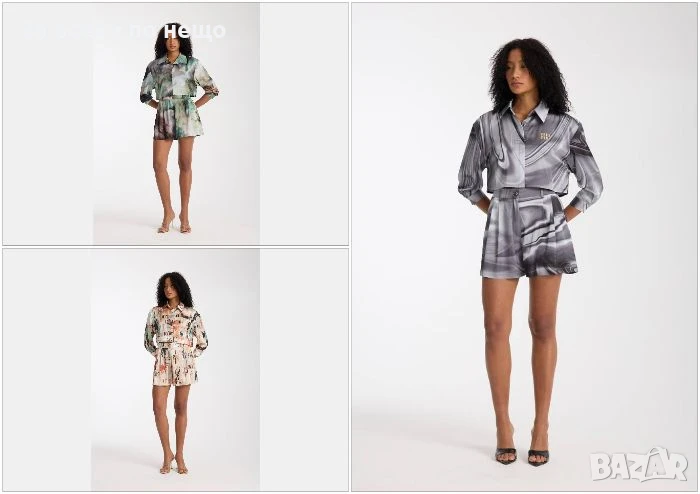 Miu Miu Дамски Сатенен Летен Комплект🔝Дамски Къс Екип Сатен Миу Миу Код A644, снимка 1