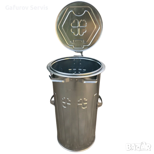 Метална кофа за смет тип ”Мева” - поцинкована, здрава и устойчива, снимка 1