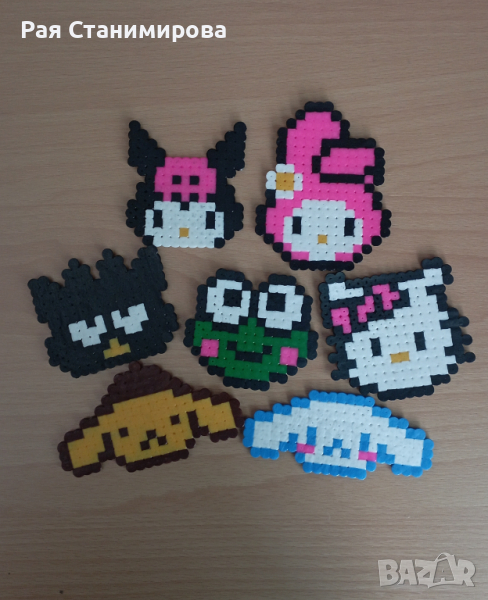 Sanrio колекция 7бр pyssla мъниста , снимка 1