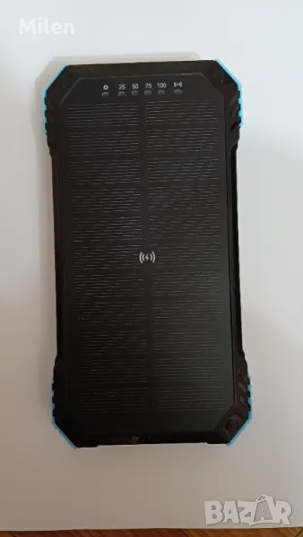 Голяма външна соларна батерия 20000mha. Solar power bank, снимка 1