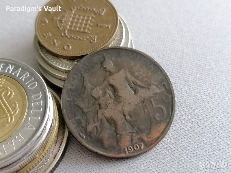 Монета - Франция - 5 сентима | 1907г., снимка 1