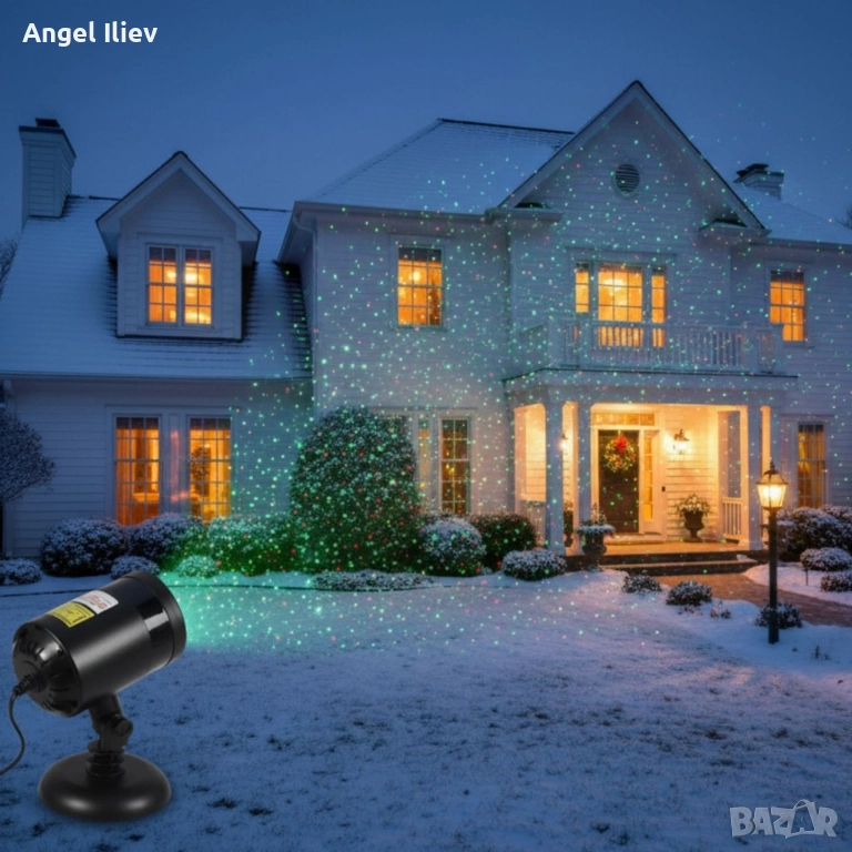 Лазерен прожектор за двор и фасада с 9 режима на светлина, снимка 1