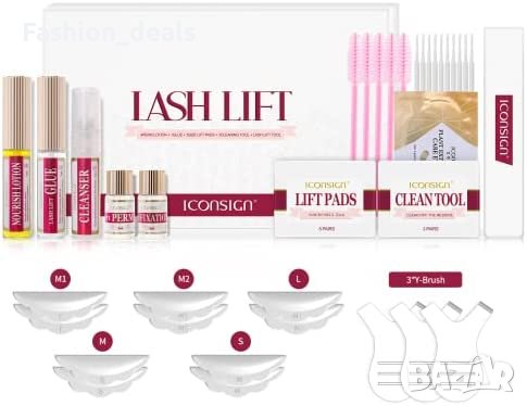 Нов комплект за домашно повдигане на мигли Полутрайно извиване Красота, снимка 1