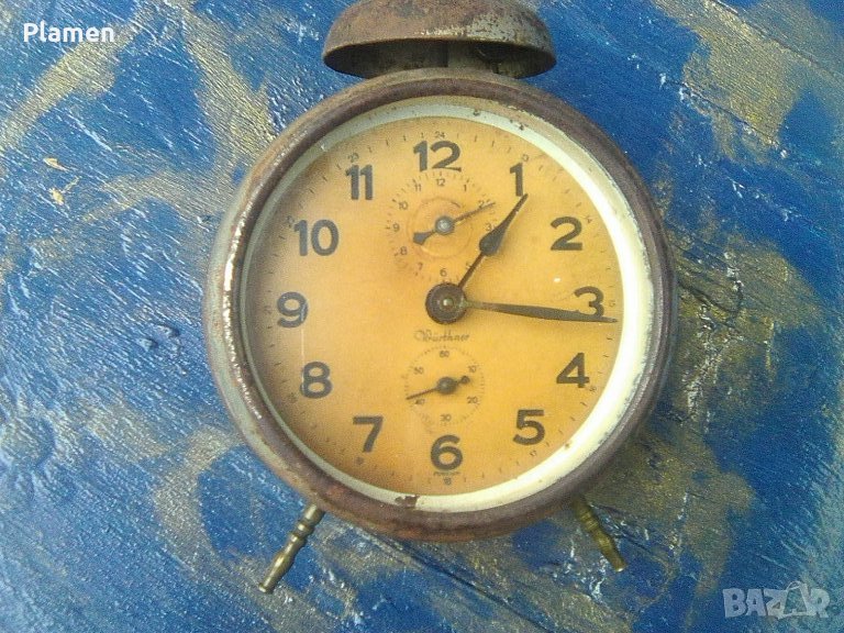 Стар часовник будилник Вюртнер, снимка 1