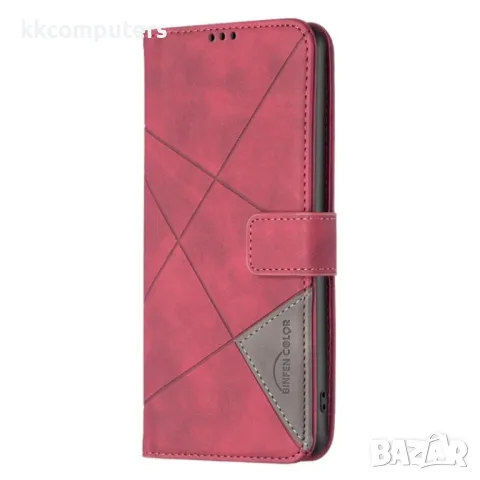 Motorola Moto G Power (2024) Rhombus Texture Magnetic Wallet Кожен Калъф и Протектор, снимка 3 - Калъфи, кейсове - 49989255