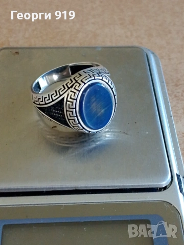 Мъжки сребърен пръстен , снимка 3 - Пръстени - 53506415