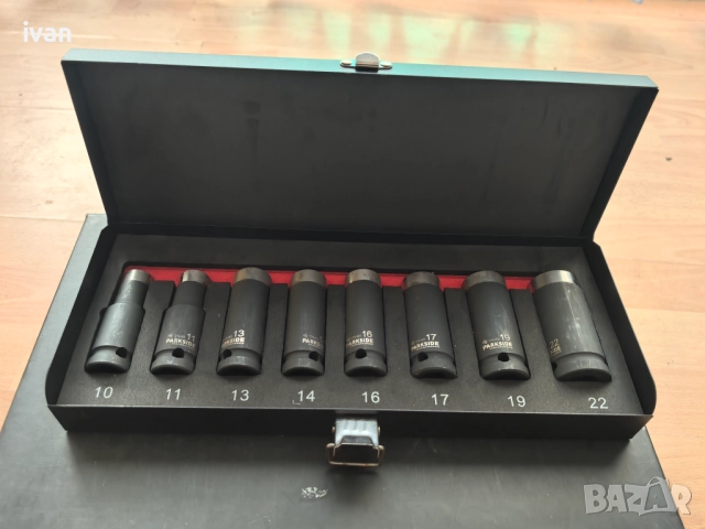 Parkside Performance PSNP 8 B2 - комплект ударни камъни, вложки глухи ключове 8бр.