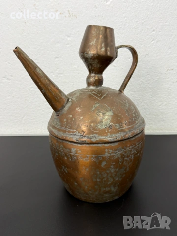 Османска медна кана / ибрик / съд. №7800, снимка 6 - Антикварни и старинни предмети - 53016009