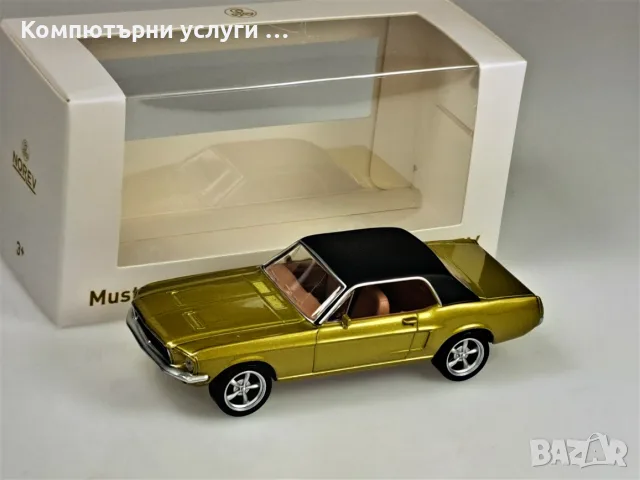 FORD MUSTANG COUPE 1968 - мащаб 1:43 на Norev моделът е нов в кутия, снимка 4 - Колекции - 55749868
