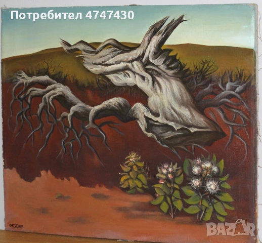 Стоян Домусчиев маслени бои картина пейзаж, снимка 9 - Картини - 53616532