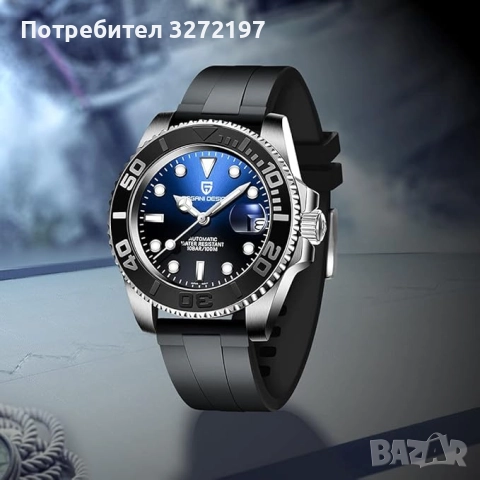 PAGANI DESIGN автоматичен часовник SEIKO NH35,сапфир, неръждаема стомана, водоустойчив,дата,безел