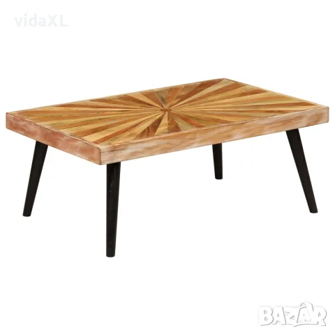 vidaXL Маса за кафе, мангово дърво масив, 90x55x36 см, снимка 8 - Маси - 56146436