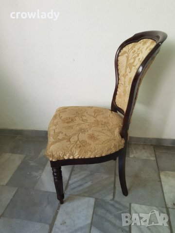 Уникален антикварен от масивно дърво реставриран стол  , снимка 2 - Столове - 41615176