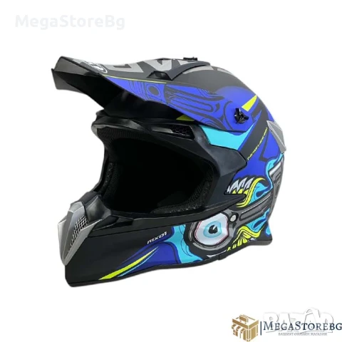 Кросова каска 188 - размер M - Matt Black/Blue, снимка 6 - Аксесоари и консумативи - 50527203