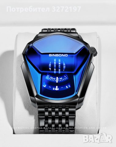 Нов! Модерен дизайн кварцов часовник,Relgio Masculino BINBOND,кварц, снимка 3 - Мъжки - 41336731