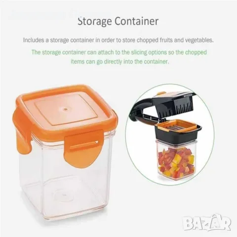Кухненско, мултифункционално ренде за плодове и зеленчуци 5 в 1 Genius Nicer Dicer, снимка 7 - Аксесоари за кухня - 56008314