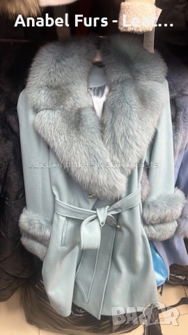 Дамски палта с подплата от вълна и естествен косъм от лисица /алпака/, снимка 16 - Палта, манта - 35510380