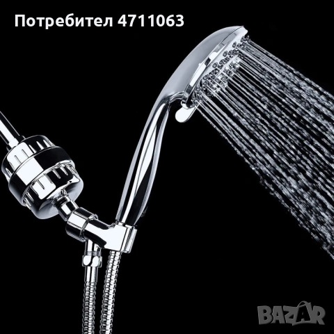 🚿 Филтри за душ с 20-степенна филтрация – Витамин C и минерали (Сребрист / Черен), снимка 3 - Други стоки за дома - 53125992
