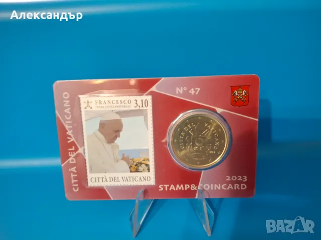 Монета Ватикан от 50 цента BU в карта N°44, 45, 46, 47 с марка., снимка 8 - Нумизматика и бонистика - 48854710