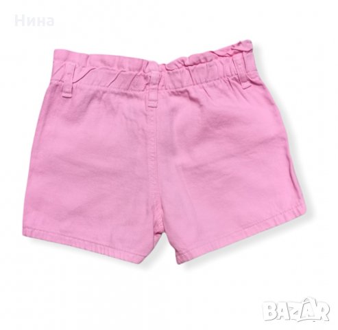 Къс дънков памучен панталон розов, снимка 2 - Детски къси панталони - 35736591
