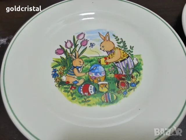 немски порцелан чинии детски комплект Великден , снимка 3 - Антикварни и старинни предмети - 48855323