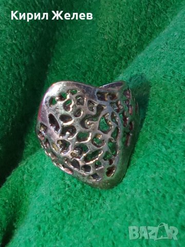 ВЕЛИКОЛЕПЕН АЖУРЕН СРЕБЪРЕН АРТ СТИЛ ПРЪСТЕН ОКСИДИРАНО СРЕБРО 925 МАЙСТОРСКА ИЗРАБОТКА 70873, снимка 3 - Пръстени - 40761945