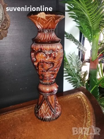 Дървена ваза, снимка 3 - Вази - 39160301
