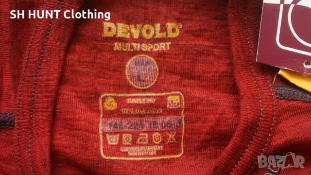 DEVOLD Thermo Underwear 100% Merino Wool размер L термо блуза - 1829, снимка 8 - Екипировка - 53021092
