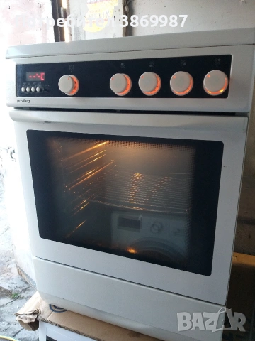 печка със керамични котлони и вентилатор Privileg , снимка 3 - Печки, фурни - 53748339